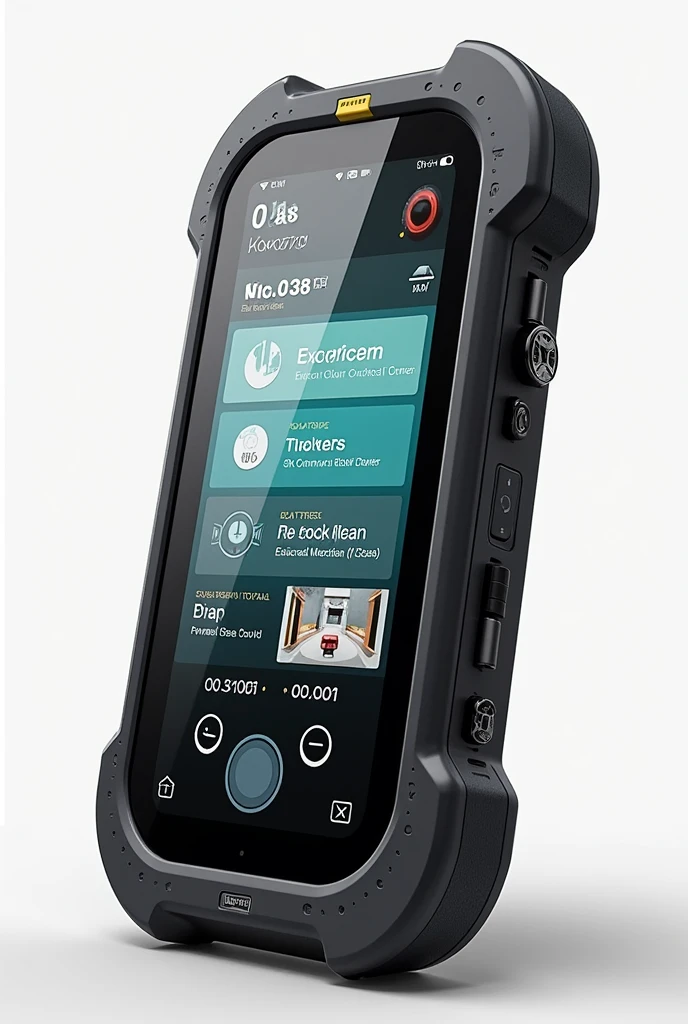 create an illustration of a device with risk and security tool for tourists in modern world
