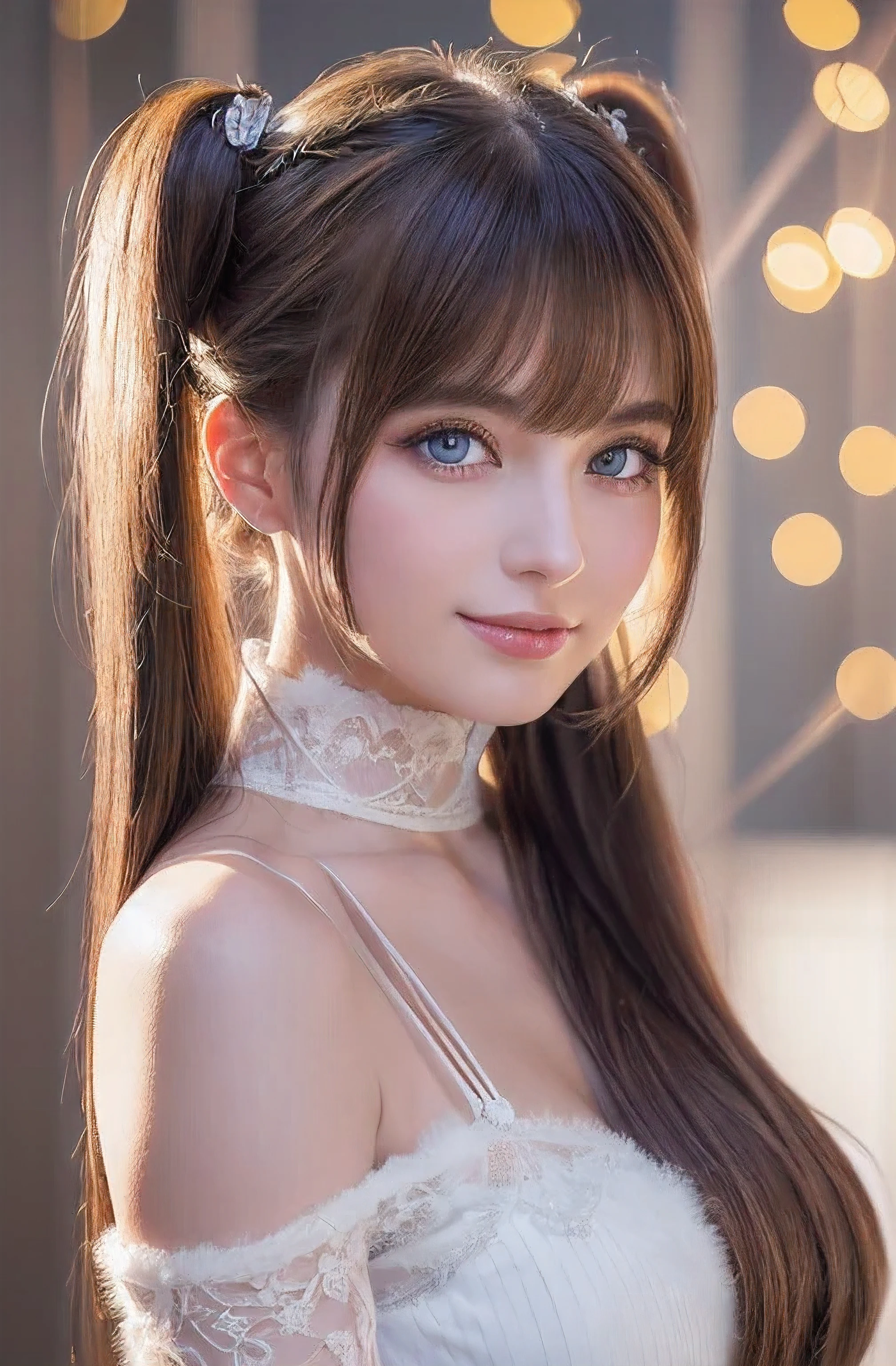 A stunning portrait of Anna Dittman-like beauty, dressed in a fitted red and white dress with fur trim, wide sleeves, and gloves, set against a darker bokeh background. Her long ash-brown hair cascades down her back as she gazes directly at the viewer with a captivating smile (1, 4). Her realistic violet eyes sparkle with intrigue. The focus is sharp, highlighting the intricate details of her outfit, from the delicate patterns to the subtle texture of the fur trim. A stunning example of hyper-detailed close-up photography.bondage,bdsm harness, red harness (masterpiece,best quality),(extremely detailed),(bright studio lighting),(sharp focus),picture perfect face,128k female models, Huge breasts, eyes, ((random twintail style)), High resolution, Upper body, No background, Studio Lightning, ((8k,UHD,32k sexy female models , Huge breasts, Blue eyes, twintails a flat lineart of a young beautiful woman leaning against colorful wall printed botanial patterns at pop-style Private Rooms,kind smile,bangs,messy short-bob,detailed realistic clothes,soft tone,only in four colors,blonde hair,midriff peekblonde hair ,Gskindentation, High resolution , Upper body, No background, Studio Lightning ,Wearing a Ball gown shiny(photorealistic:1.2) 1woman, Masterpiece, HD, 16K, A captivating minimalist illustration of a 1 woman. The upper body, the face at a 45-degree angle to the center, is elegantly accentuated with delicate touches of pastel, high bangs, large eyes, full cheek lips, pale skin, close-up. The illustration resembles a tapestry painting of Anne Bachelier's light-hearted sketches, with a background of a space surrounded by many flowers, and a colorful, magical and mysterious presence is reflected in the expression.A captivating fantasy portrait of a stunning powerful young female model, dressed in a fashionable and stylish outfit with a touch of gothic elements. She is powerfully punching the camera's glass screen, leaving a striking cracked glass effect latex