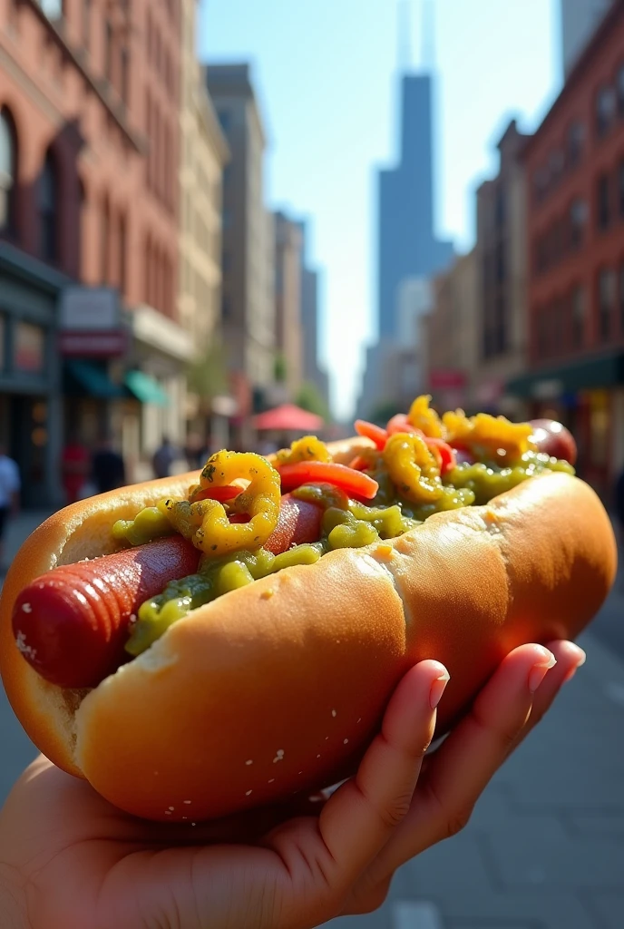 Hot dog de chicago