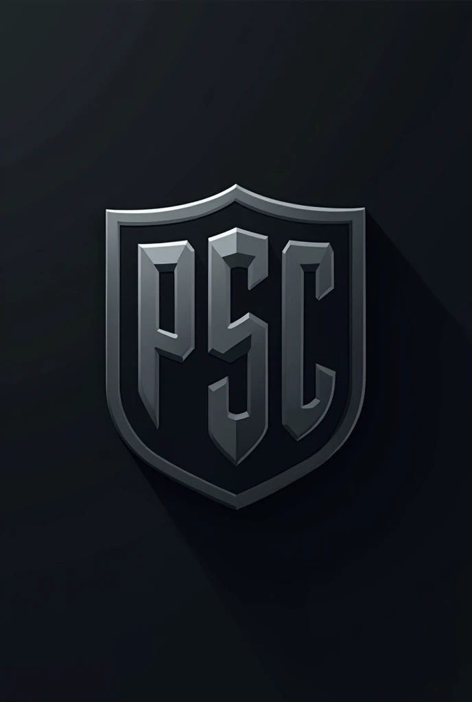 fais moi un logo de club de foot PSC academy en gris foncé 
