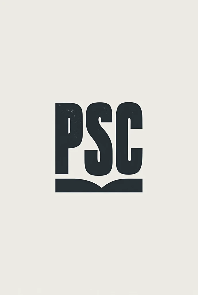 fait un logo de foot avec les lettres psc en noir et gris 