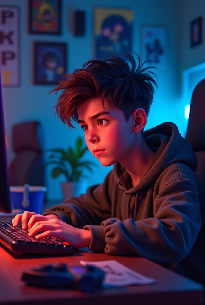 Gamer with boy
