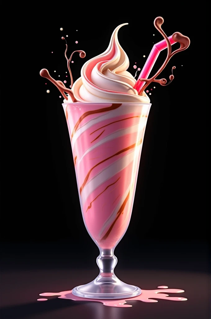 Make a little shake with a black background
