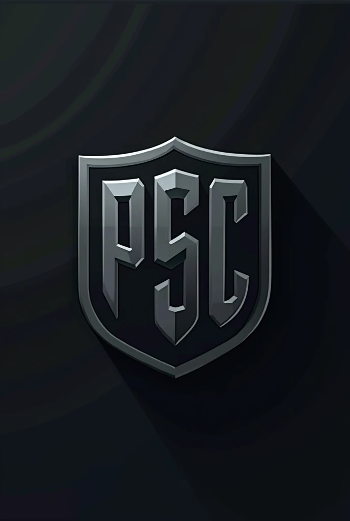 fais moi un logo de club de foot PSC academy en gris foncé 

