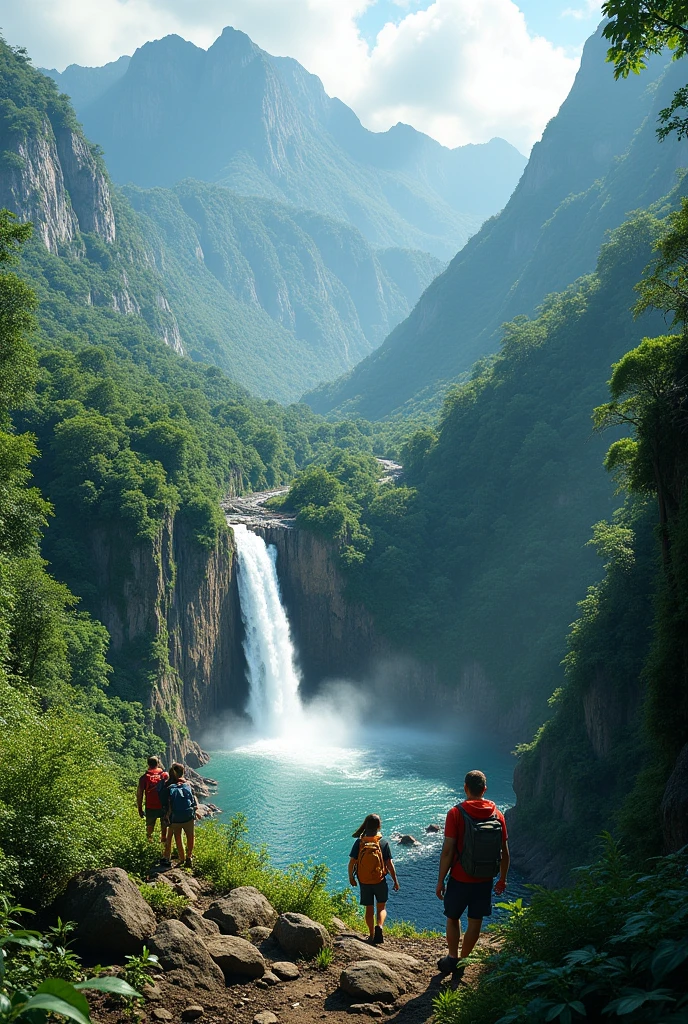 Philippines Nature Mountain trekking with falls