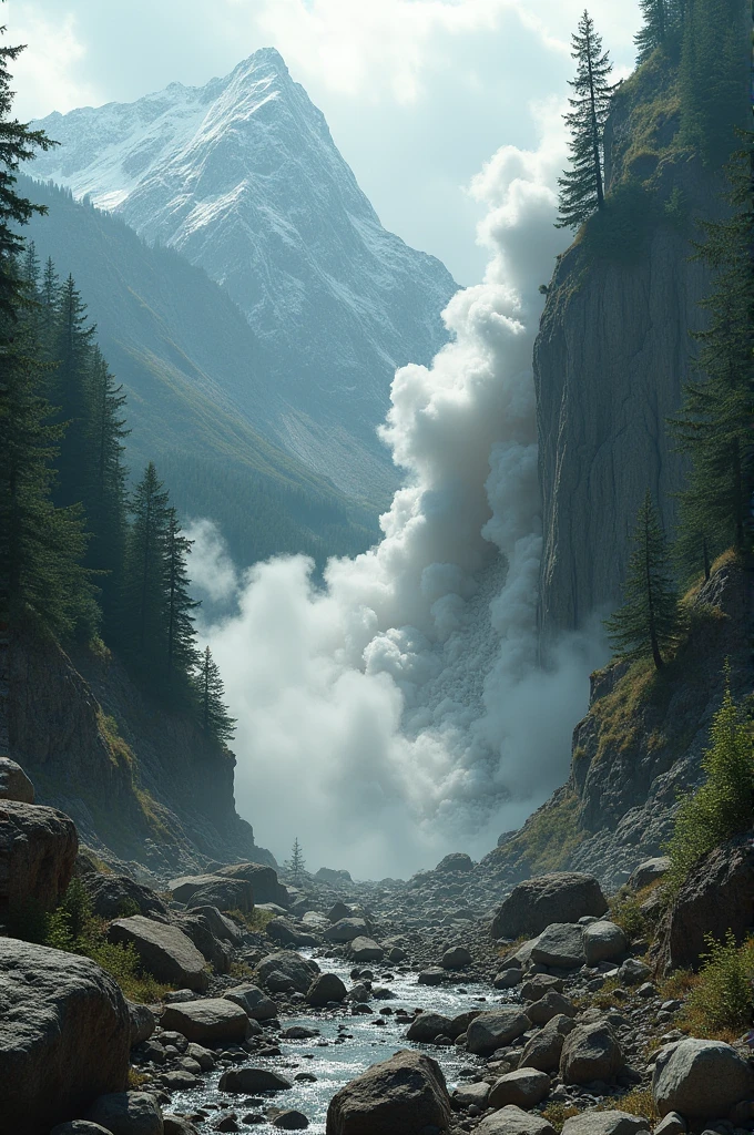 Landslide realistic image