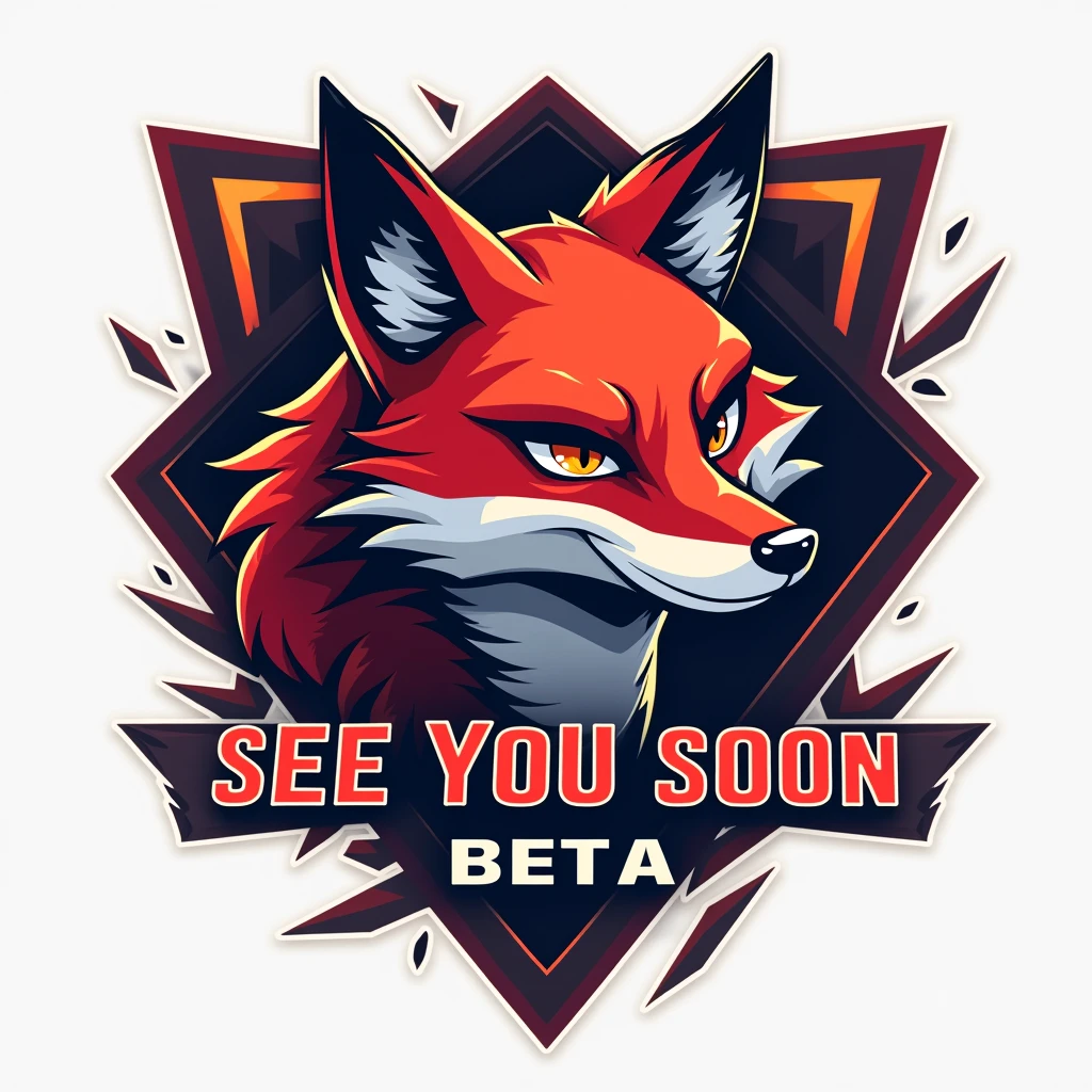Fox
Logo for gaming
With letter below :”see you soon beta”