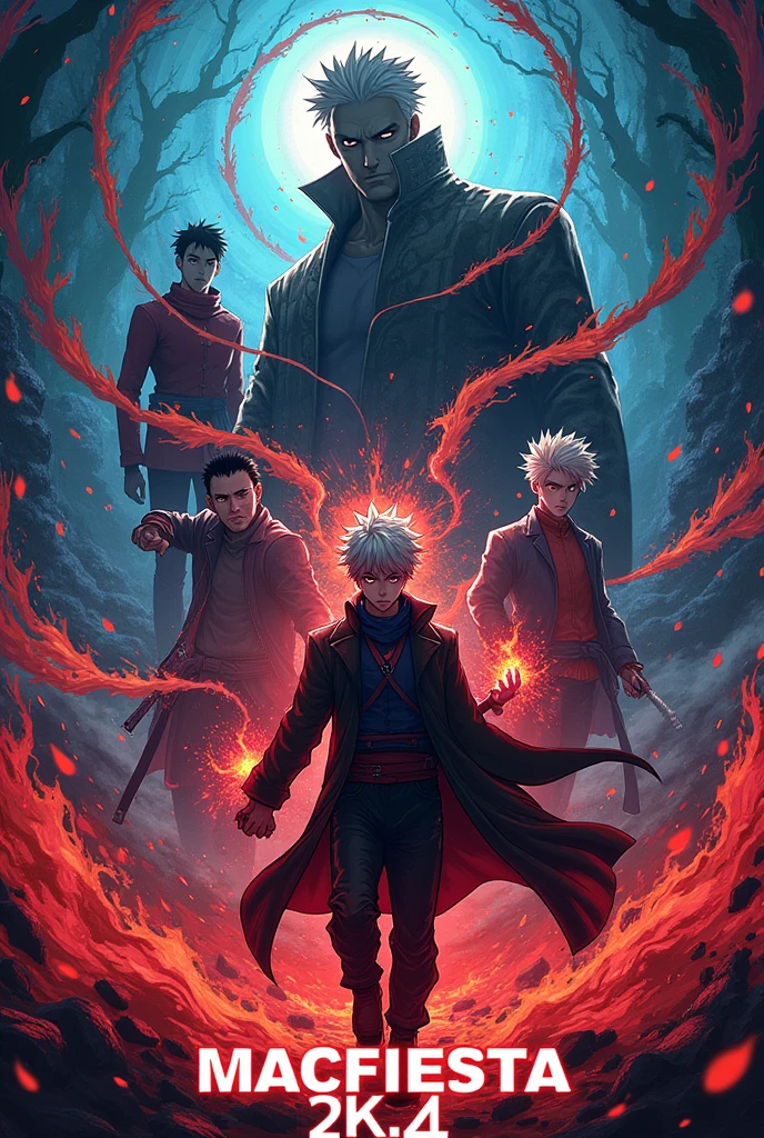 Can you design a Jujutsu Kaisen theme poster with MACFIESTA 2K24 as the title?