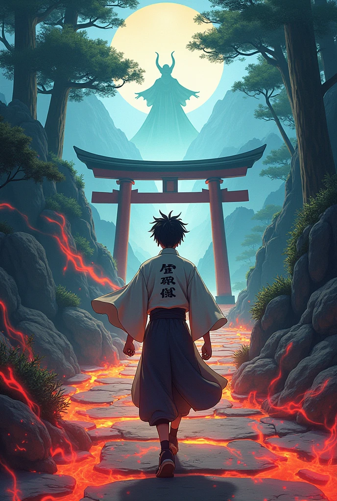 Create a 2D image of the discrete "the path to becoming a jujutsu sorcerer" Jujutsu Kaisen