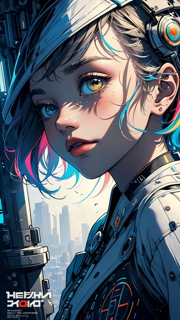 (((masterpiece, highest quality))),(((solo:1.2))),(((1girl:1.2))),32k wallpaper, very detailed, poster, vintage science fiction,(((((geometric cinematic movie poster))))), (bauhaus), shape,(((abstract))),(mid century modern),movie poster,(((((portfolio))))),(((((Close-up))))),(((((bust up))))),((((more various angle)))),(((highlight))),Vast landscape,((((heterochromia)))),(((complete. detailed face))),(((Extremely talented))),(((most complecated machine))),unlimited colorful color scheme
