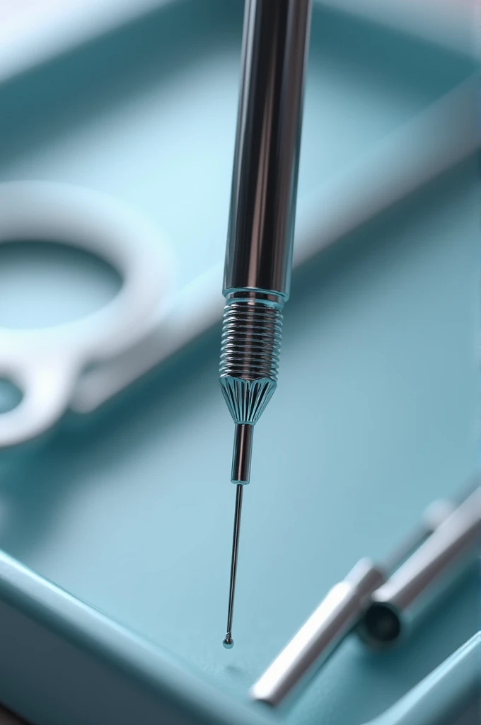 Create a needle to apply botox to the face