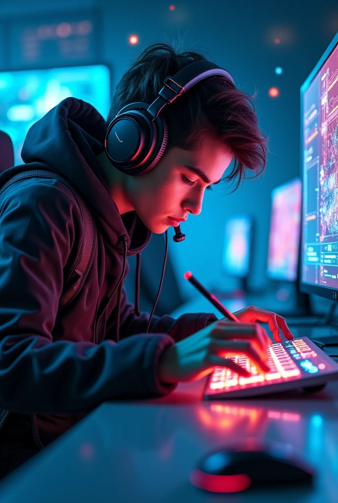 143 gamer righting on image