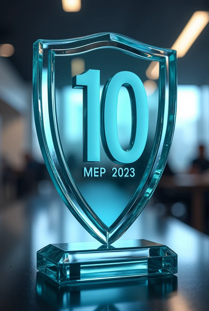 glass sheild design IT Deparment 10th Anniversary