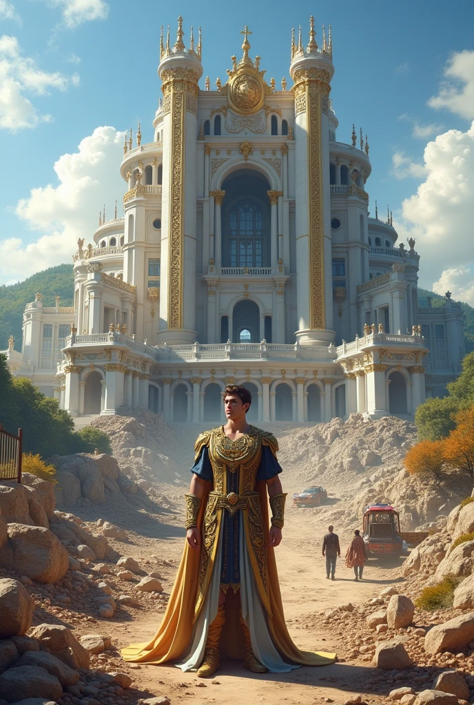 a prince building a giant house 