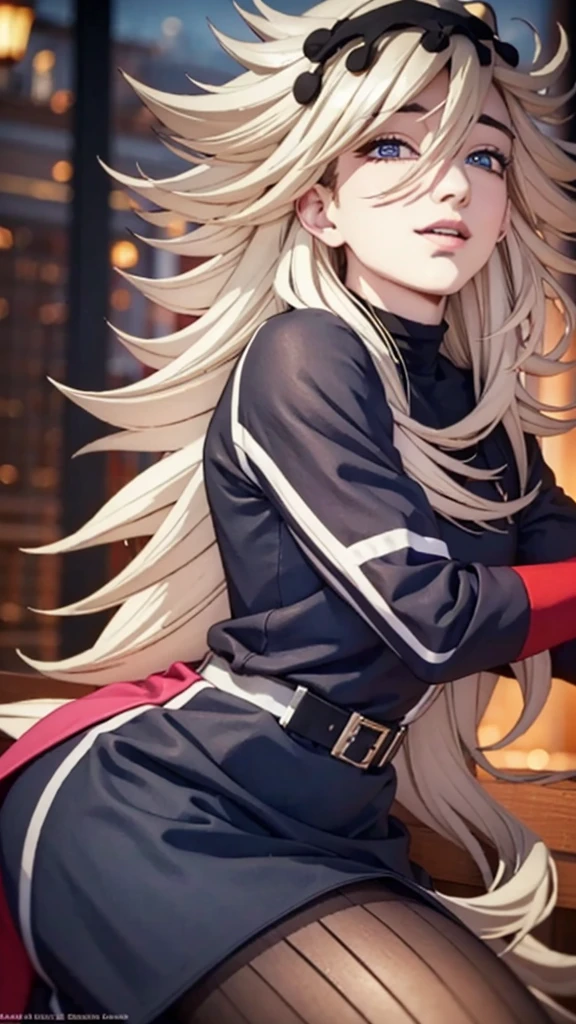 tmasterpiece, best quality, 1girl, blond hairbl, long whitr hair, butterflys, the night, The upper part of the body,Ino,Naruto