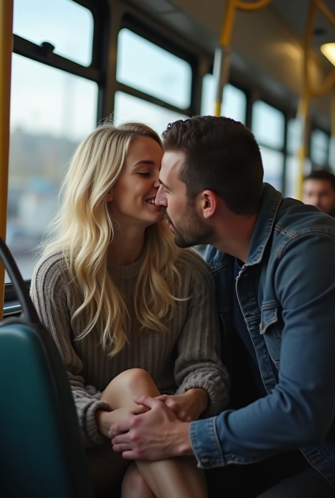 NSFW,A girl was sitting on a bus seat.、(A man cums in her mouth)