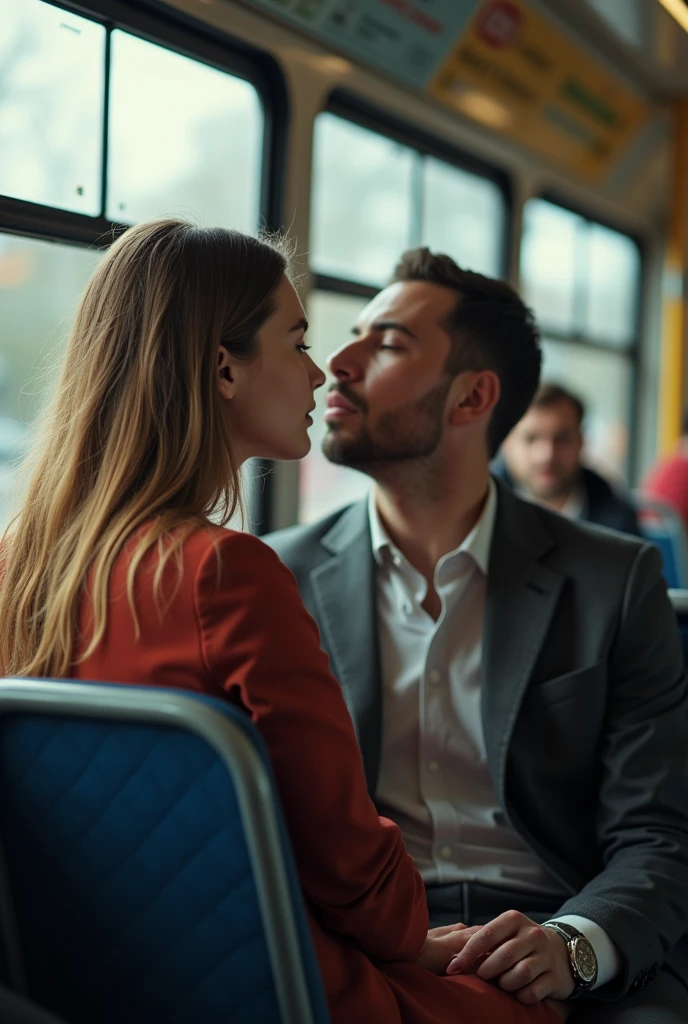 NSFW,A girl was sitting on a bus seat.、(A man cums in her mouth)