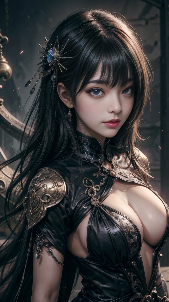 (最高qualityのディテール)、Realistic、8K Ultra HD、High resolution、(One Girl:1.2),(Glasses、Fatal Beauty,Attractive beauty) ,(A supple and powerful physique),(Sensual魅力),(Mysterious charm:1.1),(Big Breasts、Captivating silhouette),The 超detailedな、高qualityのテクスチャ、複雑なdetailed、detailed、非常にdetailedなCG、高qualityの影、detailed 美しく繊細な顔、detailed 美しく繊細な目、Written boundary depth、Ray Tracing、20th Generation、Cute K-Pop Girls、(The Face of Ulzan in Korea)、Thin face、(Urzan-6500-v1.1:0.6)、PurerosFace_v1、Glowing Eyes、Perfect body、 Viewer Display、(最高qualityのディテール:1.2)、Realistic、8K Ultra HD、High resolution、Woman close up, realistic girl rendering, 8k artistic german bokeh, Enchanting girl, Real Girls, Gurwitz, Gurwitz-style artwork, Girl Roleplay, Realistic 3D style, cgstation Popular Topics,, 8K Portrait Rendering,(truth,truth:1.4),(Sparkling eyes girl:1.2)、Best image quality, 最高quality, Realistic, 超detailedな, Realistic, 4K 8K Ultra HD Full Color RAW Photos, Fujifilm(Medium format), Hasselblad, Carl Zeiss, Incredible dynamic range photography(utility_art:Smooth-768:1.1),High resolution, High pixel count, 明確なdetailed, Clear images, natureな色再現, Noise Reduction, High fidelity, quality, Software Improvements, Upscaling, Optimized Algorithms, Professional-level retouching, lipstick, eyeliner, eye shadow, Beautiful Eyes,Sensual, Iridescent, Shiny, Fantasy, Provocative, Rotten Flesh and Stitches, Monstrous, Horror, Scared, 気味のevilい, 吸Blood鬼, Blood, Elvira Mistress of the Dark, Exposed large breasts, Oily skin , Graves, Blood, Spread your legs、Noir painting of a beautiful young witch,dark purple lips, evil, evil女, smile, Black Prom Dress, She is coming to you, close, Bright Blue Eyes, Surrounded by swirling pink smoke, Genuine, Attention to detail, Esoteric arachnids lady, Spider Queen, Esoteric arachnids, Combat Stance, ( The body is made with liquid metallic paints in metallic mauve and metallic black.......、It beautifully depicts the female form.......。), length, Sharp Fangs, nature, ((Complex metallic colors in the foreground)), (( Fluid Mechanics, The most beautiful smooth scale face makeup, Smirking expression)) - 黒ずんだBlood, Onyxia、