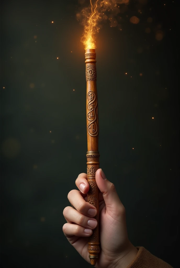 An antique style wooden magic wand.