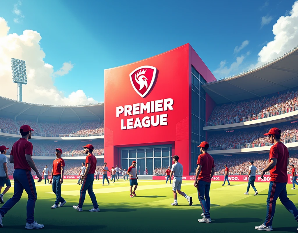 eCRICKET PREMIER LEAGUE this name on the red building
