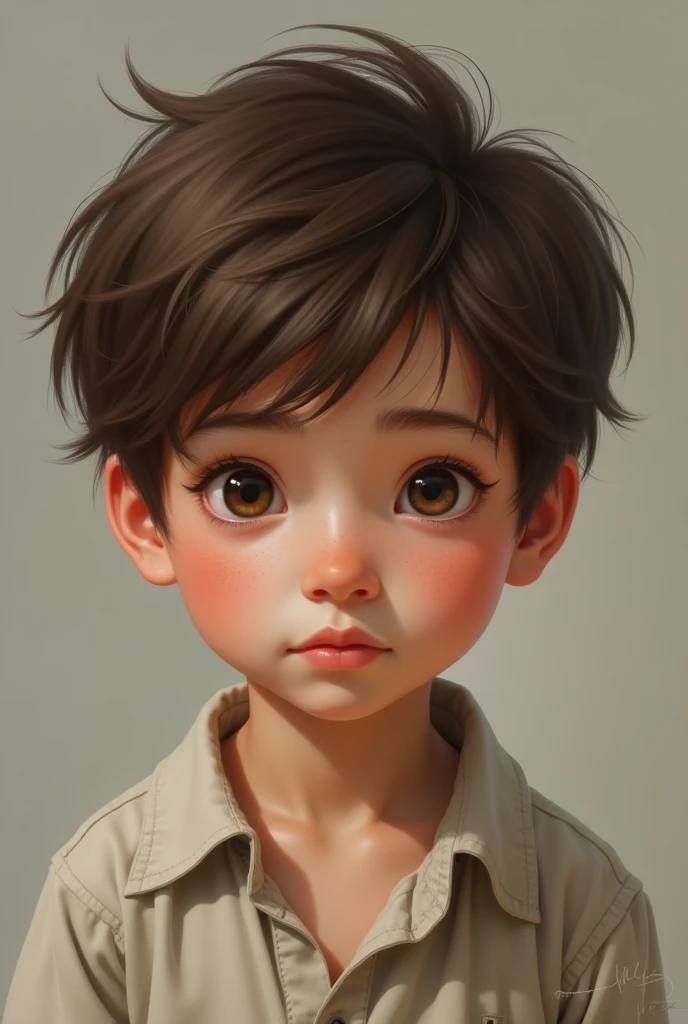 Give me a picture of a boy and he should not be a cartoon a little realistic