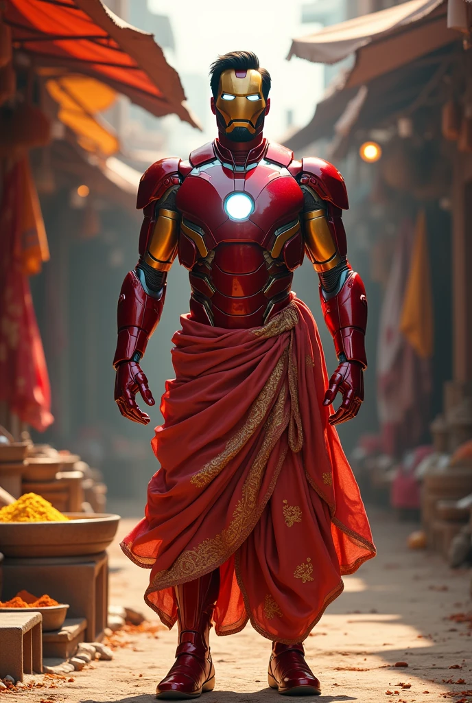 Ironman in indian traditional dhoti and kurta