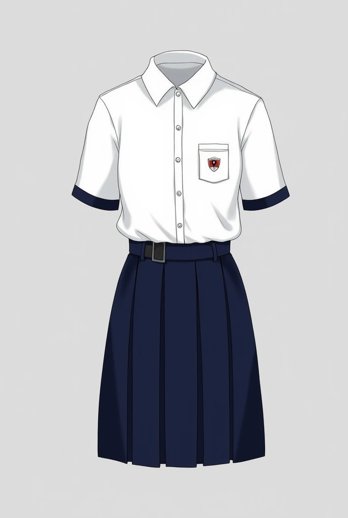 The school uniform for girls at Chonlathornwitthaya High School may look like this::
**shirt:**
- shirtเชิ้ตสีขาวแขนสั้น คอปก เนื้อผ้าบางเบาและโปร่งสบาย เหมาะสำหรับสภาพอากาศร้อน
- กระดุมสีขาวเรียงตามแนวกลางshirt
- สาบshirtสามารถมีตราสัญลักษณ์โรงเรียนปักที่หน้าอกด้านซ้าย
**skirt:**
- skirtพลีตสีกรมท่าหรือสีน้ำเงินเข้ม ความยาวประมาณเข่าหรือเหนือเข่าเล็กน้อย
- มีเข็มขัดสีดำหรือสีน้ำเงินเข้มเพื่อรัดเอว
**shoe:**
- shoeนักเรียนสีดำ คัชชูทรงเรียบง่าย
- ถุงเท้าสีขาวยาวถึงข้อเท้า
**decorations:**
- เข็มกลัดตราสัญลักษณ์โรงเรียนติดที่คอshirtด้านซ้าย
- หากเป็นนักเรียนระดับสูง อาจมีสายคาดเอวหรือโบว์สีประจำชั้นเรียนติดที่คอshirt
**Hair style:**
- Female students may have to tie their hair neatly or braid it if it is long. - Use black or dark blue ribbons to tie or tie the hair. This uniform is designed to look neat, polite and reflects the orderliness of female students in the school.