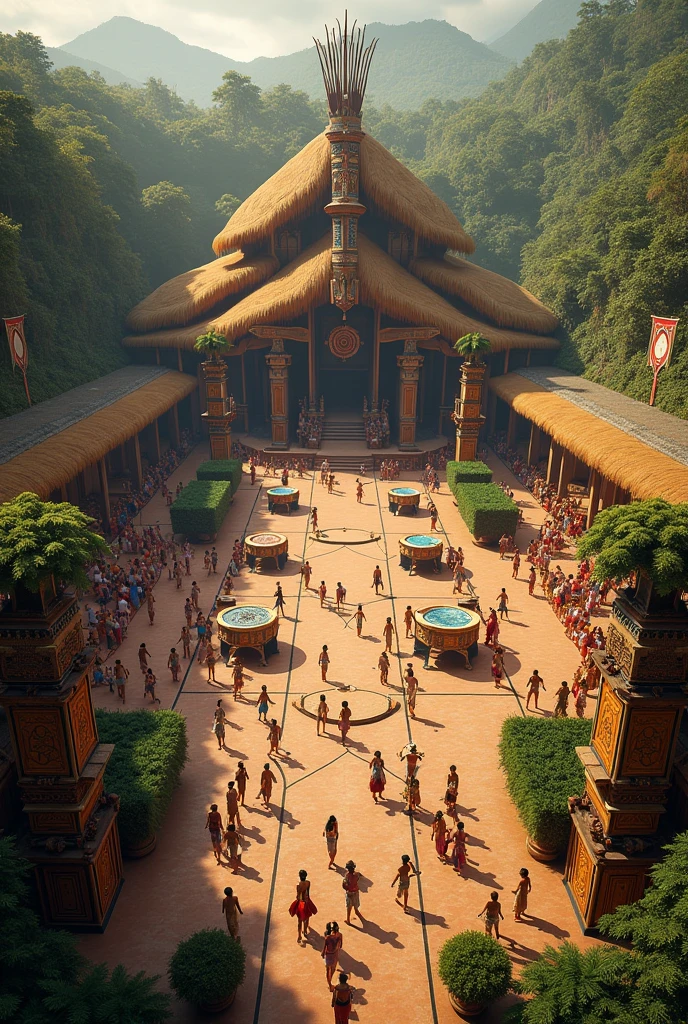 Create a hall of an indigenous community