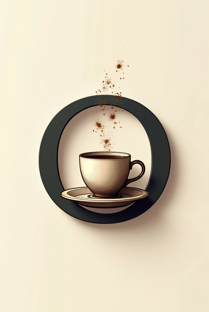 Generate me an image that says coffee1 with a design in the O that has a design of a cup of coffee