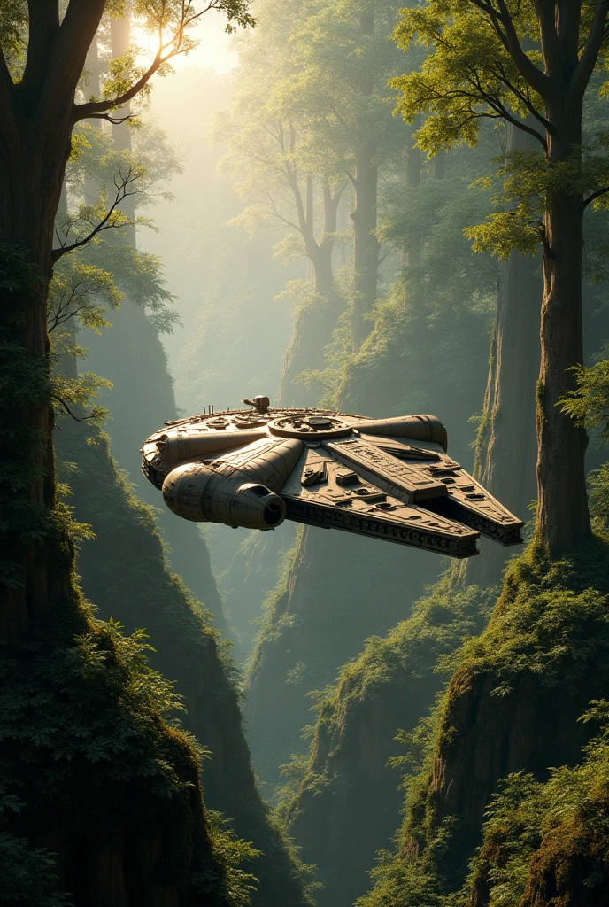 Millenary falcon in the starwars forest

