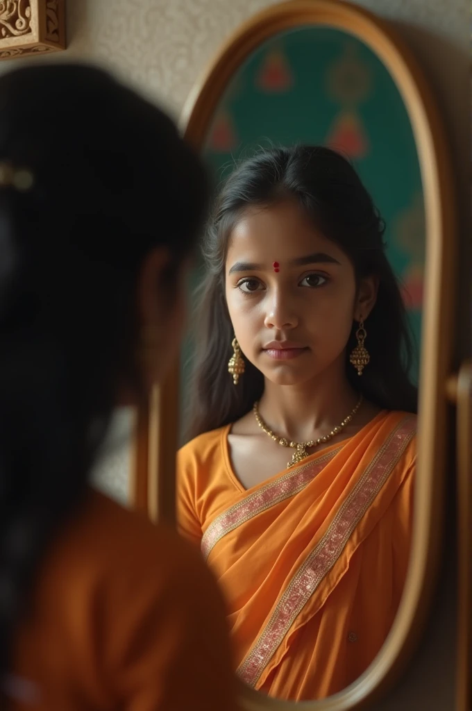 Indian girl mirror photo without face
