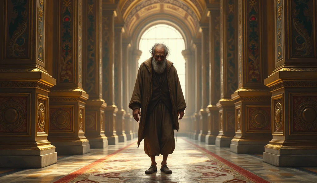 poor old man In the palace