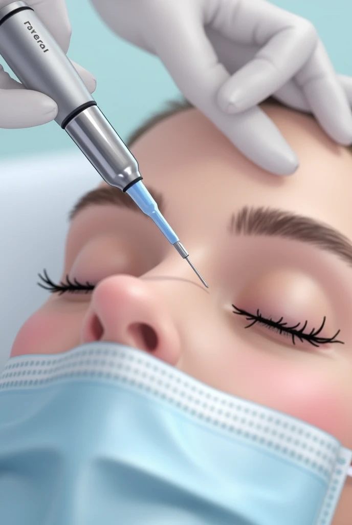 Cannula for applying botox to the face