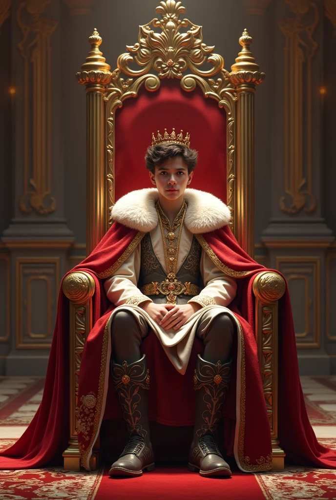 King in chair