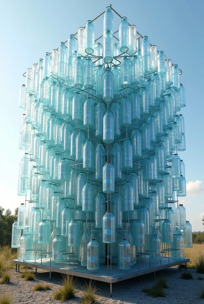 recyclable solar collector made from PET bottles and other materials  