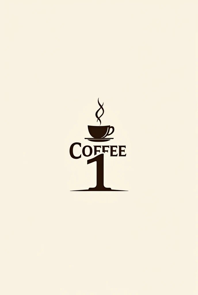 Generate a logo for me that says coffee 1 with a design on the 1st that has a design of a cup of coffee