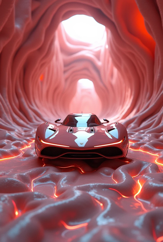A futuristic [car] in a [vagina]