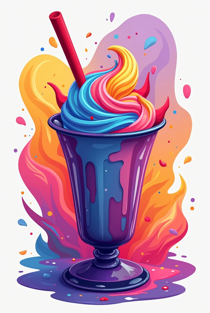 Generate an image of Make me a Business logo that is named “Moodscape”. It is a shake business that makes shake base of a moods and emotions. Don’t make it human. Make it interesting and vibrant