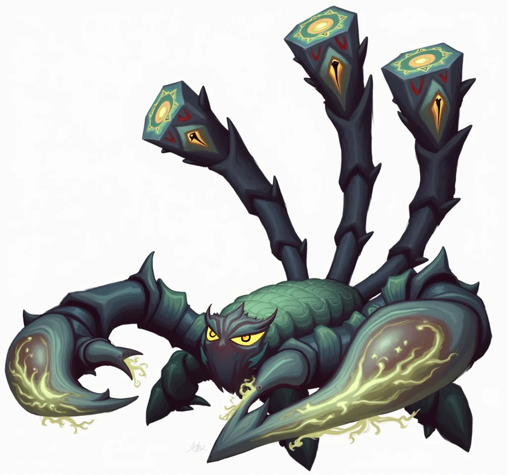 faça uma fan art de skin para o campeao Skarner do league of Legends