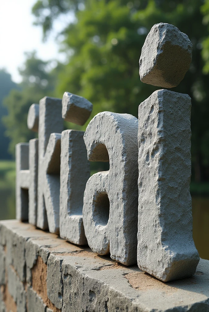 The word " K, I, L, A, K, A, R, A, I " made by stone.  must be stand seperately. Location icon must be in left side of KILAKARAI.
