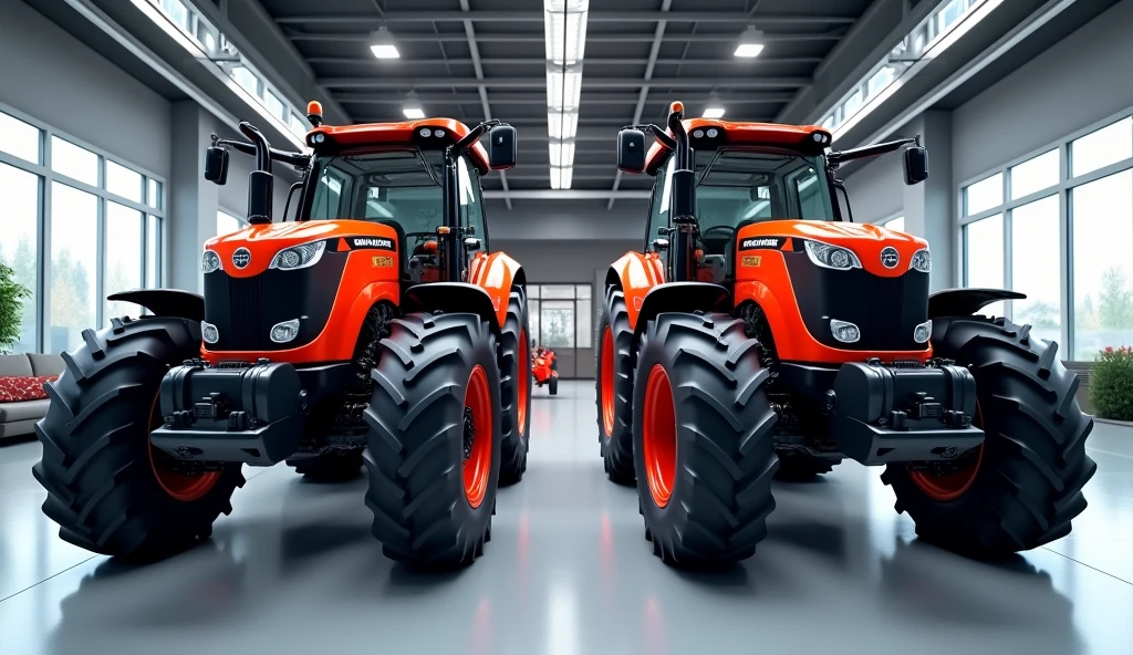 Kubota M7001 Series Tractors front view in Brian showroom