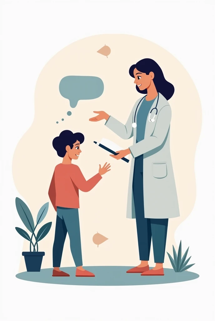 psychotherapy icon of a psychologist with a child, use cores #7D9EB9 #265E8F
#265E8B