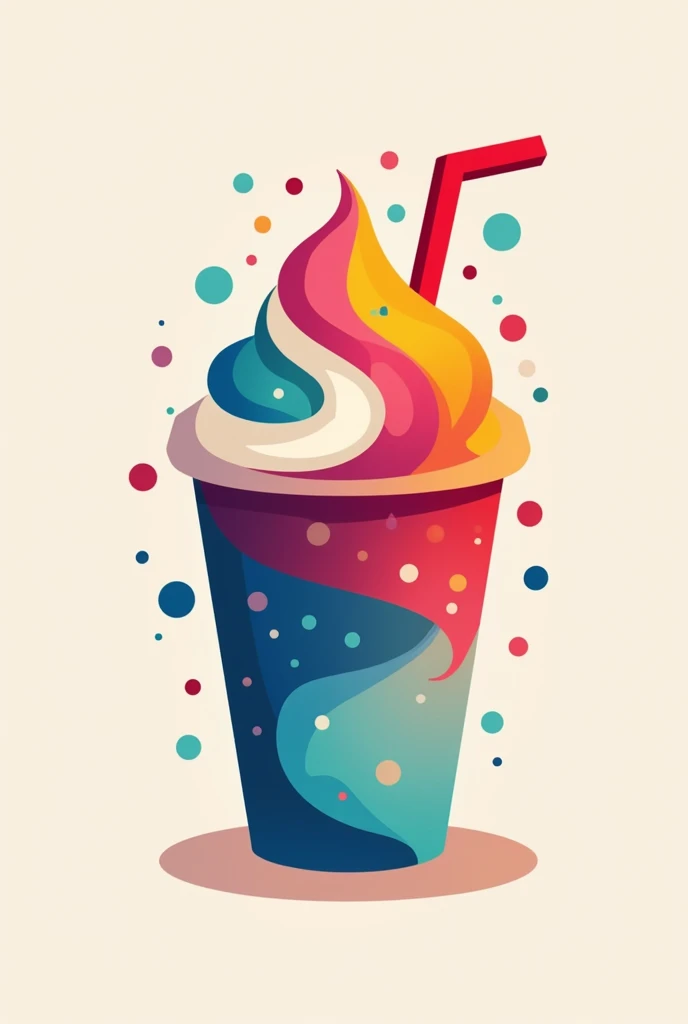 Generate an image of Make me a Business logo that is named “Moodscape”. It is a shake business that makes shake base of a moods and emotions. Don’t make it human. Make it interesting and vibrant. Make it a small logo. Don’t make the shake the main logo. Without any background design