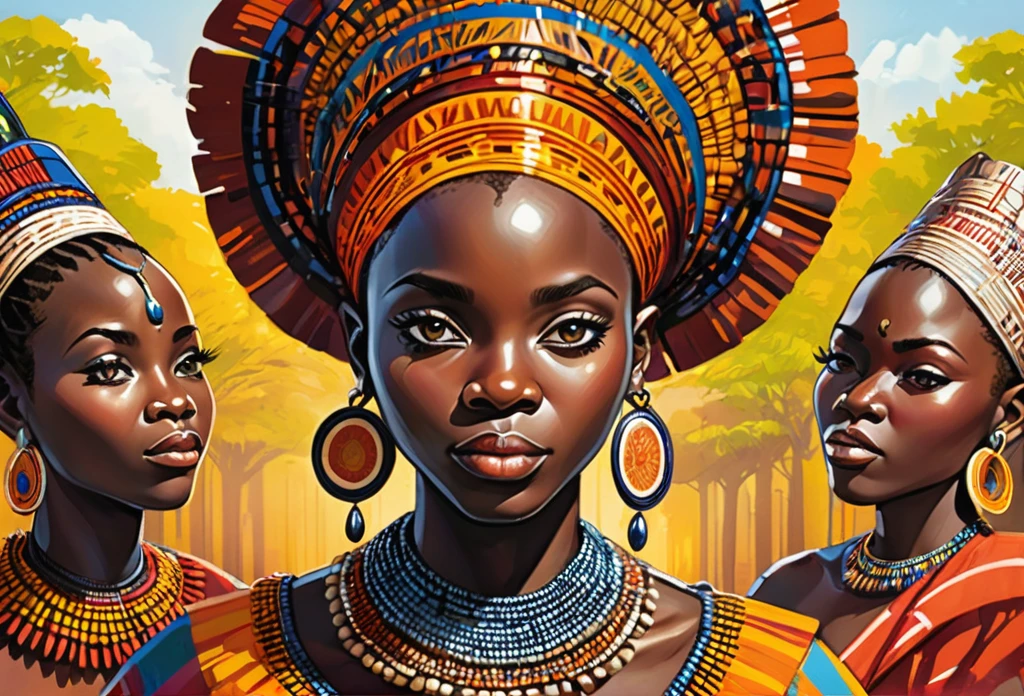 An itsekiri king
African (masterpiece best quality:1.2) delicate illustration ultra-detailed, illustrations, bright, colourful,