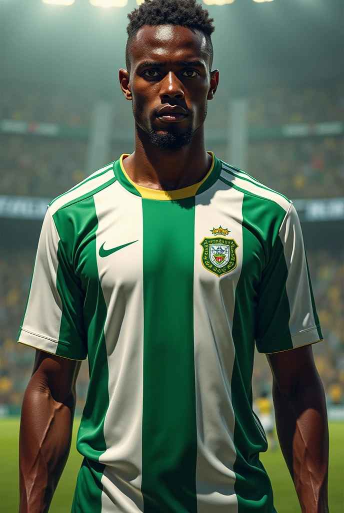 Osmune Dembele wearing the Palmeiras shirt