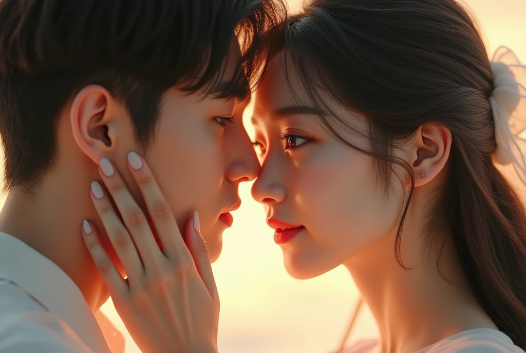 beautiful korean woman、Beautiful couple、Long and beautiful upper eyelashes、Beautiful lower lashes、Beautiful hair、Beautiful hands、Hands on face