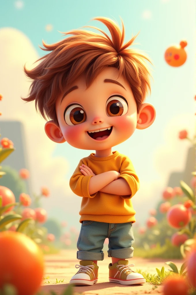 Animated cute boy