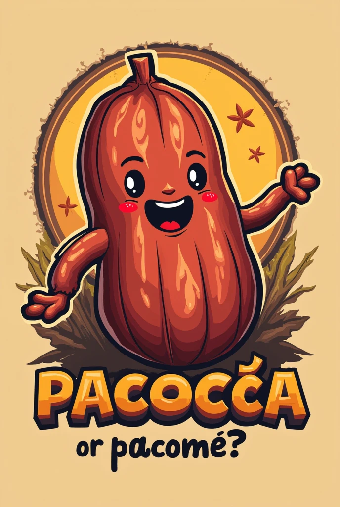 Make a logo for a dried meat paçoca stall "Is it Paçocá or pacomê??"