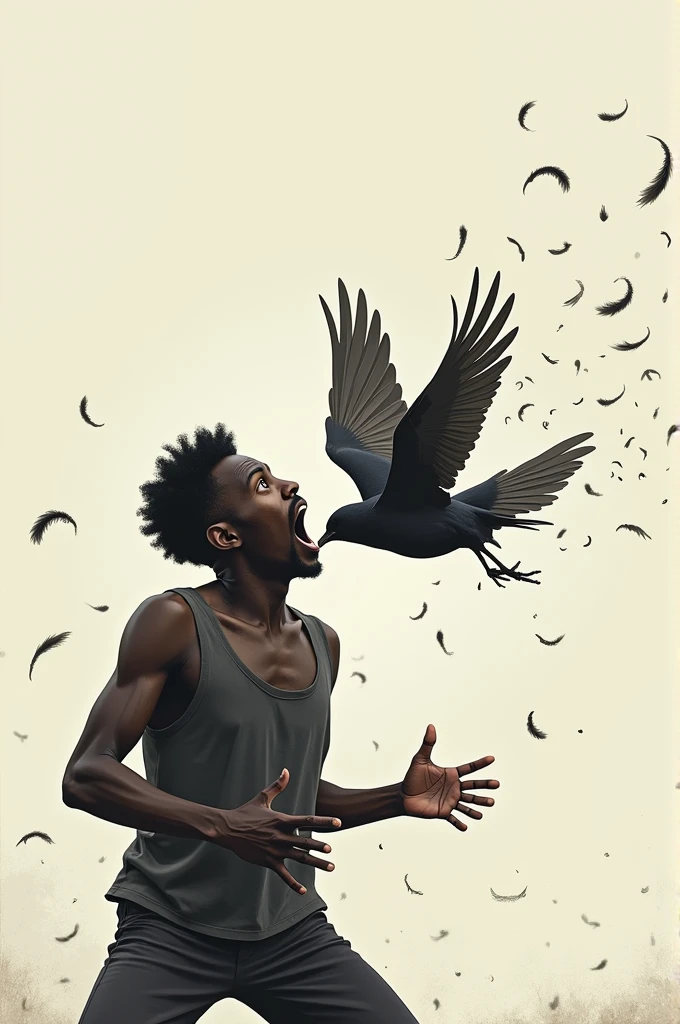 A bird hitting a black person