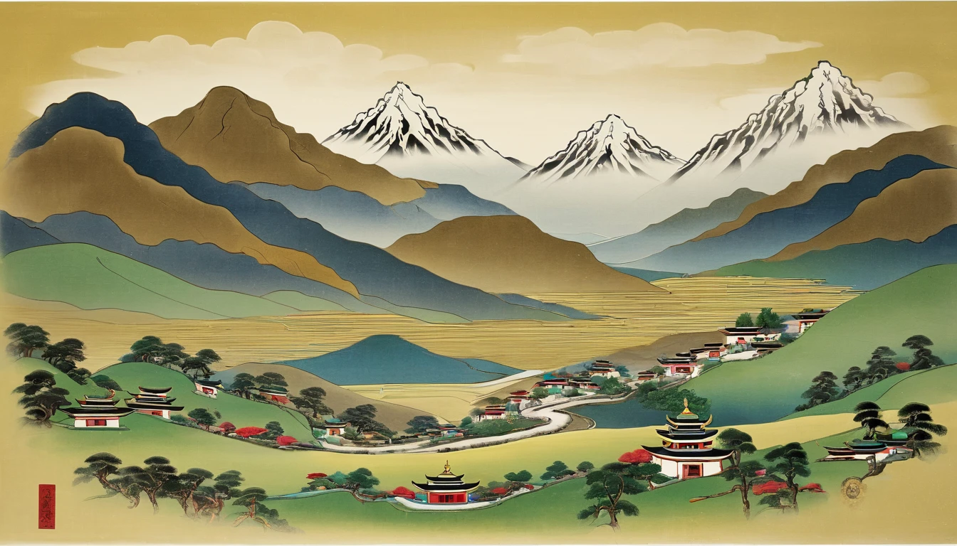 Tsukimi、Tibetan painting style